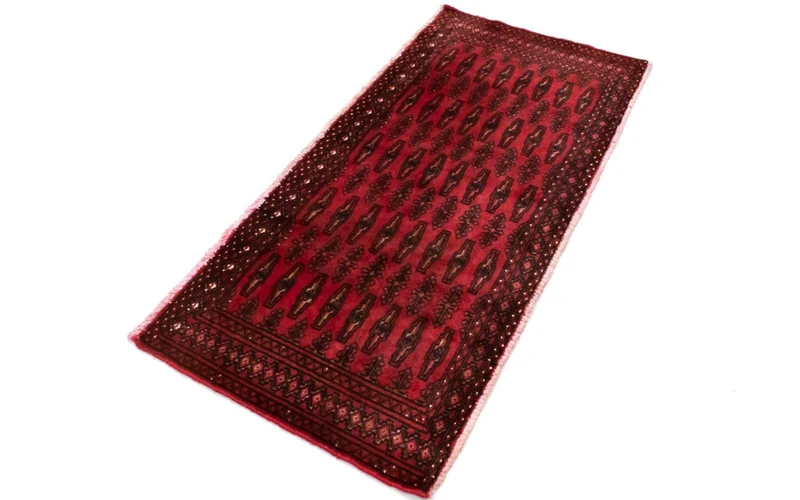 Turkaman Teppich 60x130cm - Orientteppich - rot