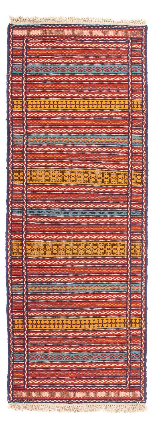 Kelim Senneh Teppich 70x200cm - mehrfarbig