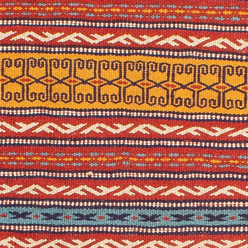 Kelim Senneh Teppich 70x200cm - mehrfarbig