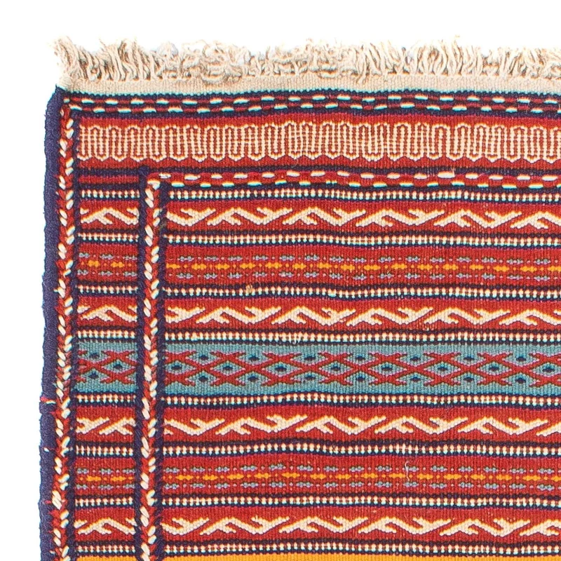 Kelim Senneh Teppich 70x200cm - mehrfarbig