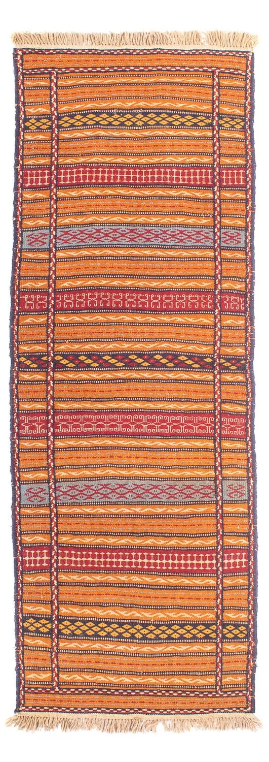 Kelim Senneh Teppich 70x200cm - mehrfarbig