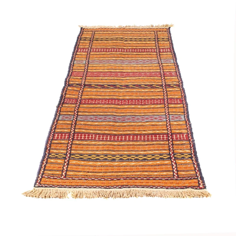 Kelim Senneh Teppich 70x200cm - mehrfarbig