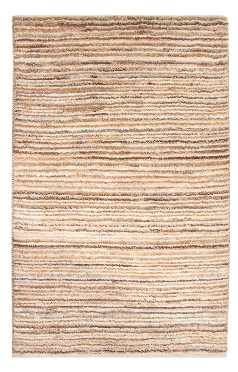 Gabbeh Persisch Teppich 62x95cm - Perserteppich Wollteppich - dunkelbeige