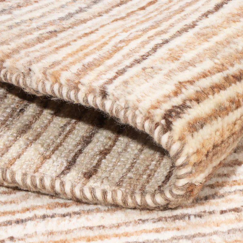 Gabbeh Persisch Teppich 62x95cm - Perserteppich Wollteppich - dunkelbeige
