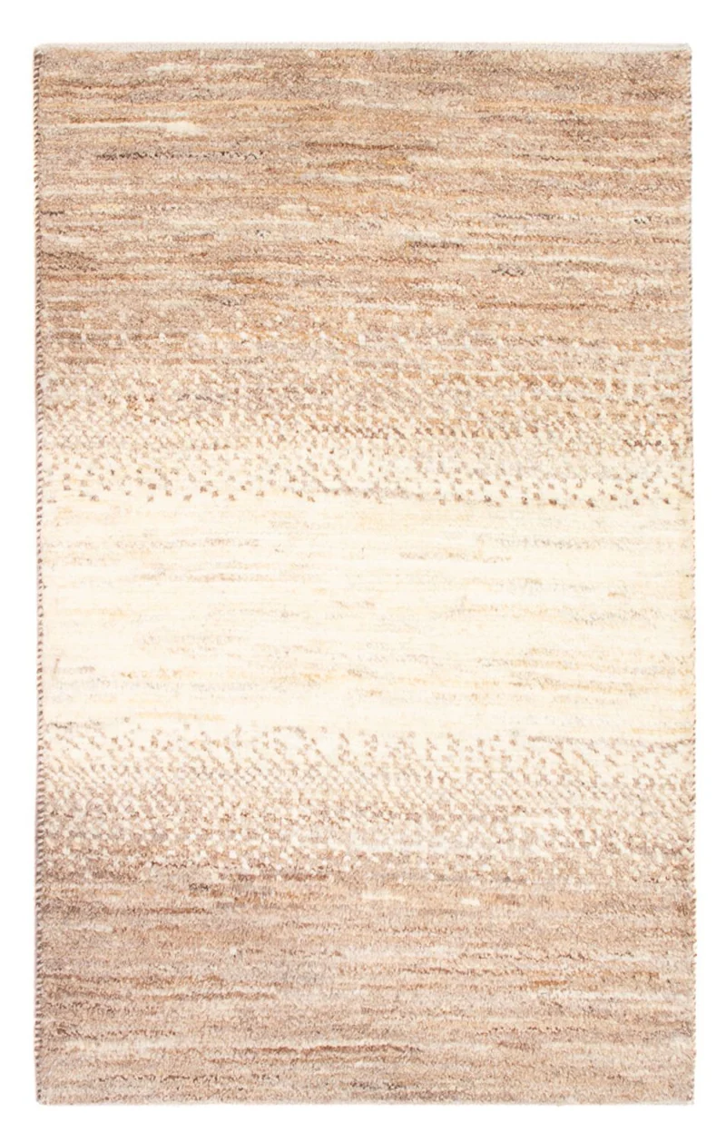 Gabbeh Persisch Teppich 58x93cm - Perserteppich Wollteppich - hellbeige
