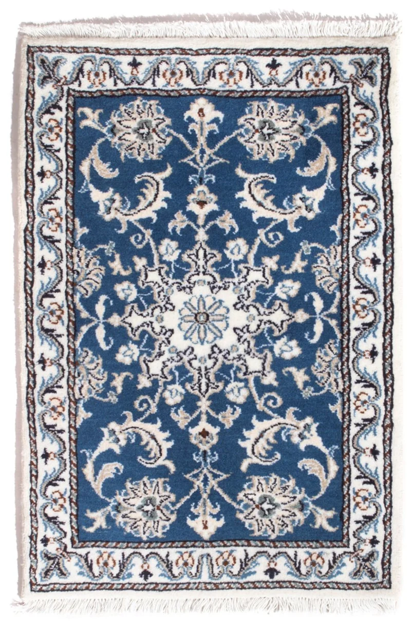 Nain - 12La Teppich 60x90cm - Perserteppich - blau