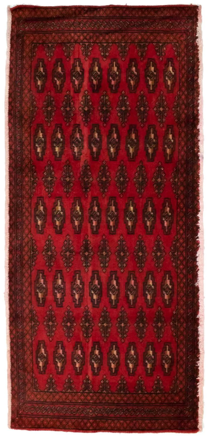 Turkaman Teppich 60x130cm - Orientteppich - rot