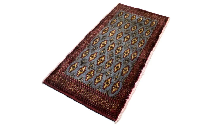 Turkaman Teppich 60x130cm - Orientteppich - blau