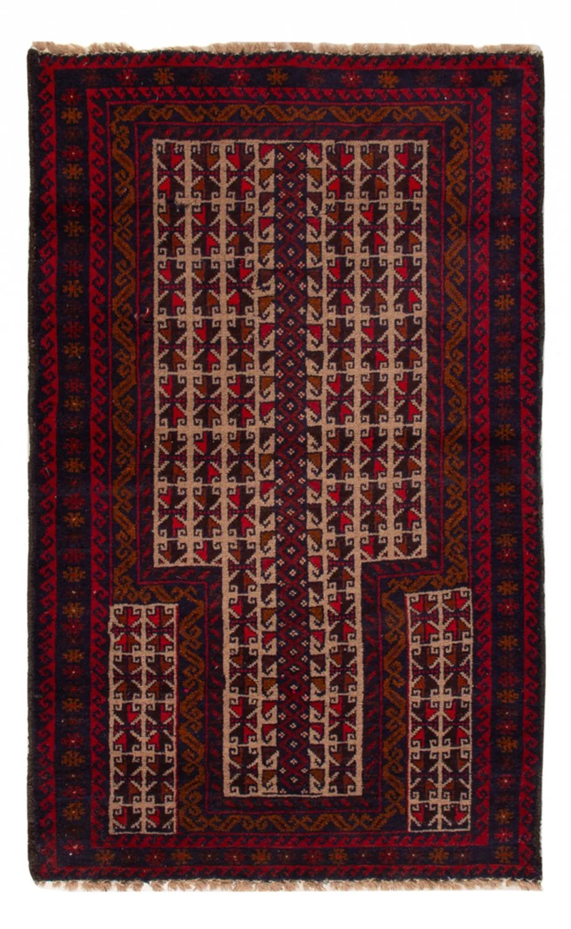 Belutsch Teppich 83x130cm - Orientteppich - beige