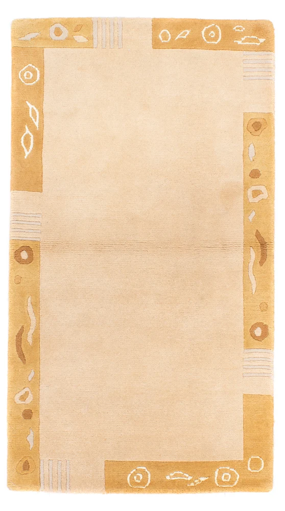 Nepal Teppich 90x160cm - Wollteppich - beige