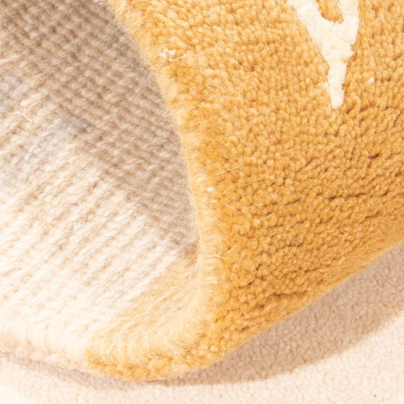 Nepal Teppich 90x160cm - Wollteppich - beige