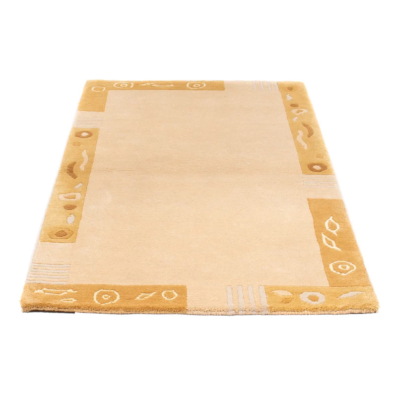 Nepal Teppich 90x160cm - Wollteppich - beige