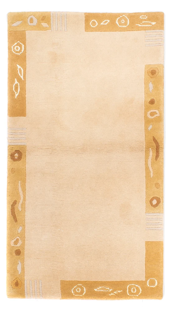 Nepal Teppich 90x160cm - Wollteppich - beige