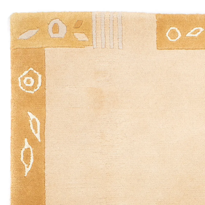 Nepal Teppich 90x160cm - Wollteppich - beige