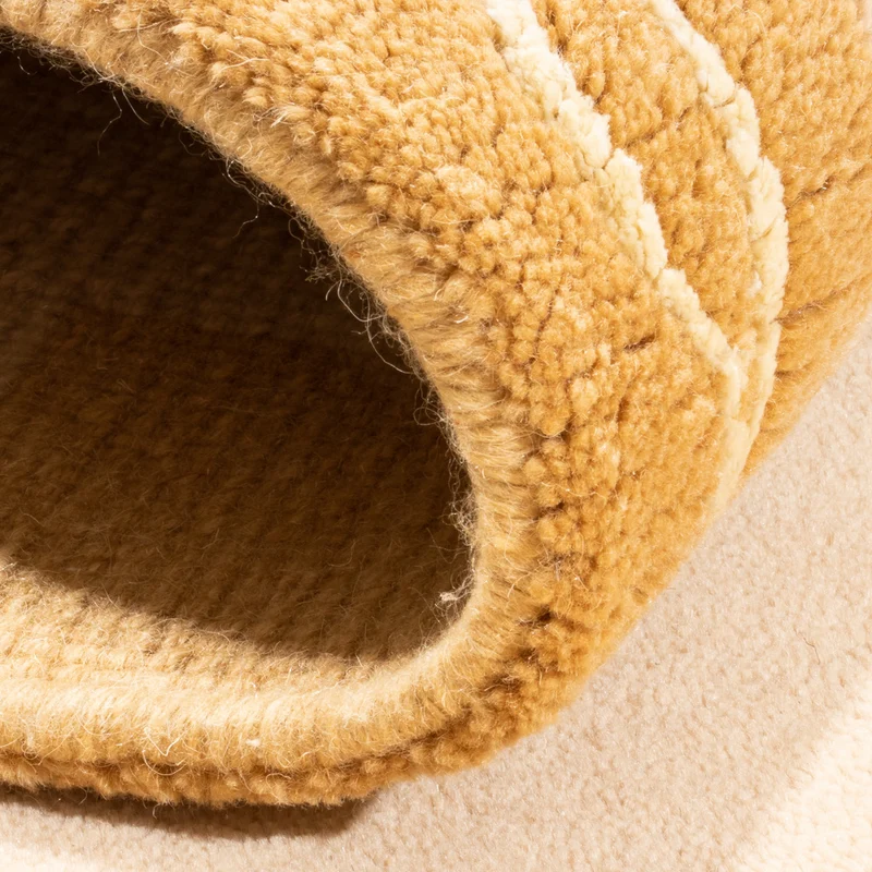 Nepal Teppich 90x160cm - Wollteppich - beige
