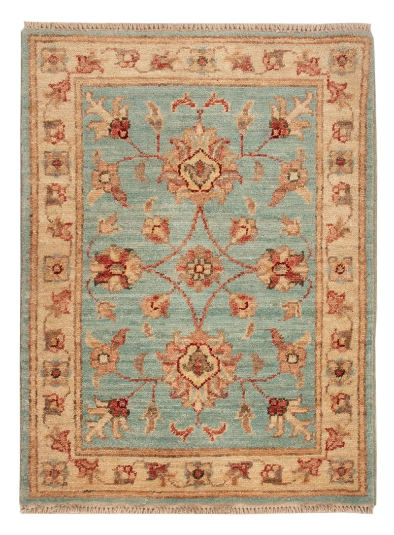Ziegler Teppich 53x71cm - Orientteppich - türkis