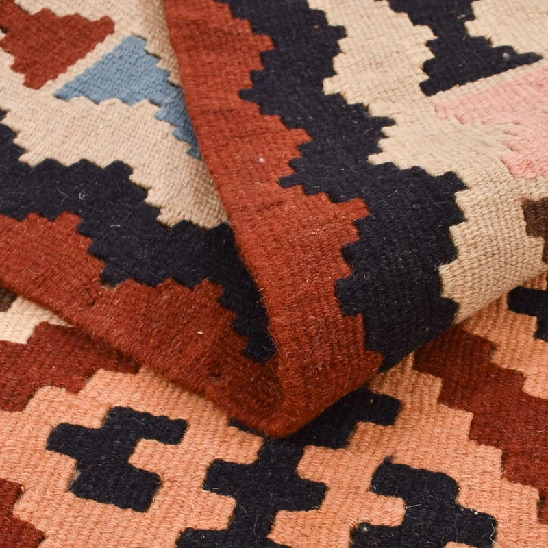 Kelim Fars Teppich 100x146cm - mehrfarbig