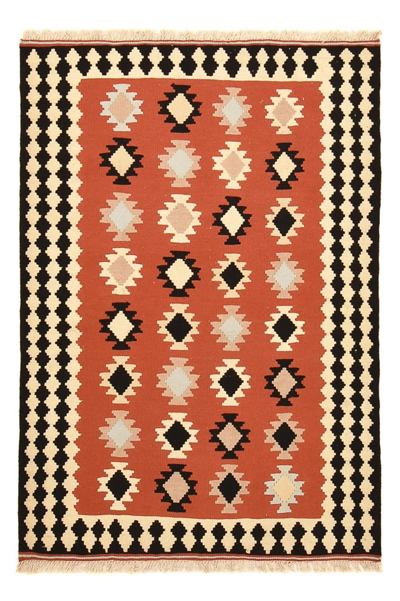 Kelim Fars Teppich 100x147cm - mehrfarbig