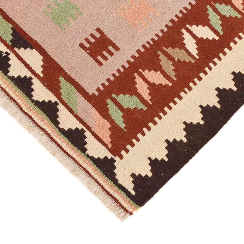 Kelim Fars Teppich 102x142cm - mehrfarbig