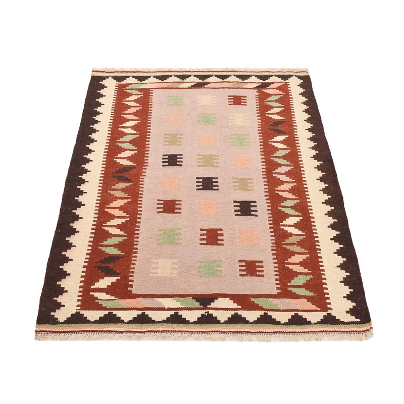 Kelim Fars Teppich 102x142cm - mehrfarbig