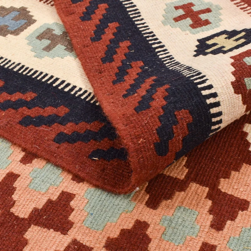 Kelim Fars Teppich 100x148cm - mehrfarbig