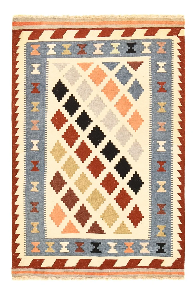 Kelim Fars Teppich 100x147cm - mehrfarbig