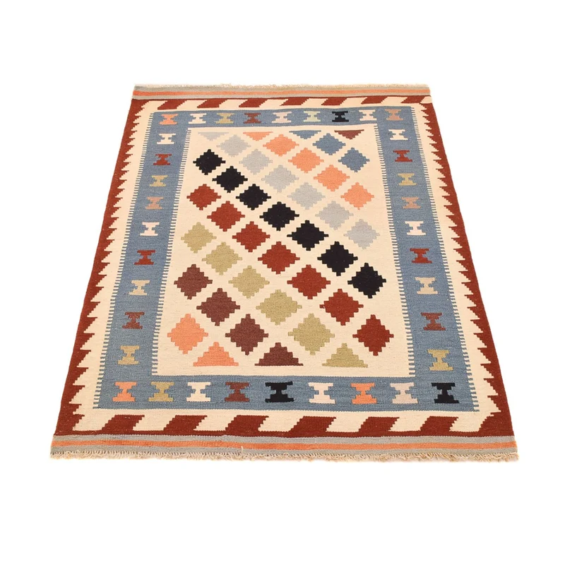 Kelim Fars Teppich 100x147cm - mehrfarbig