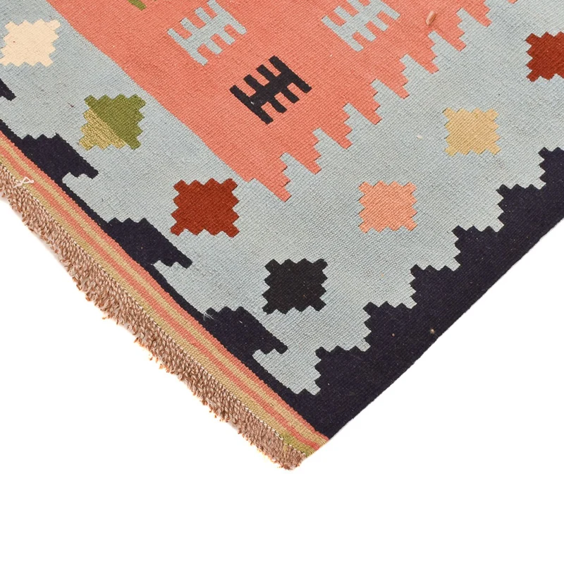 Kelim Fars Teppich 100x143cm - mehrfarbig