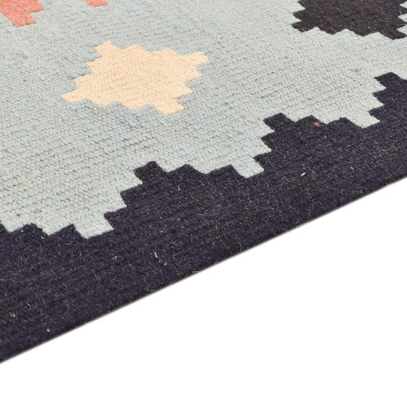 Kelim Fars Teppich 100x143cm - mehrfarbig