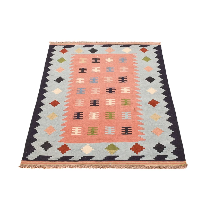 Kelim Fars Teppich 100x143cm - mehrfarbig