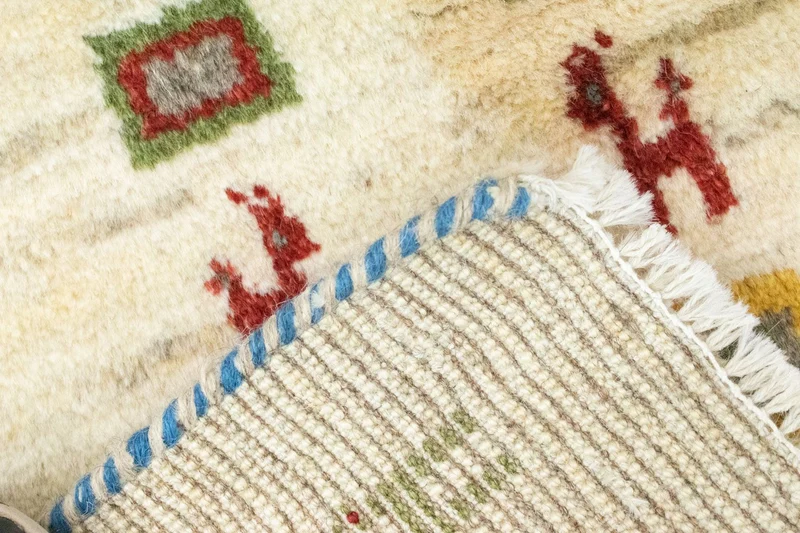 Gabbeh Persisch Teppich 40x60cm - Perserteppich Wollteppich - mehrfarbig