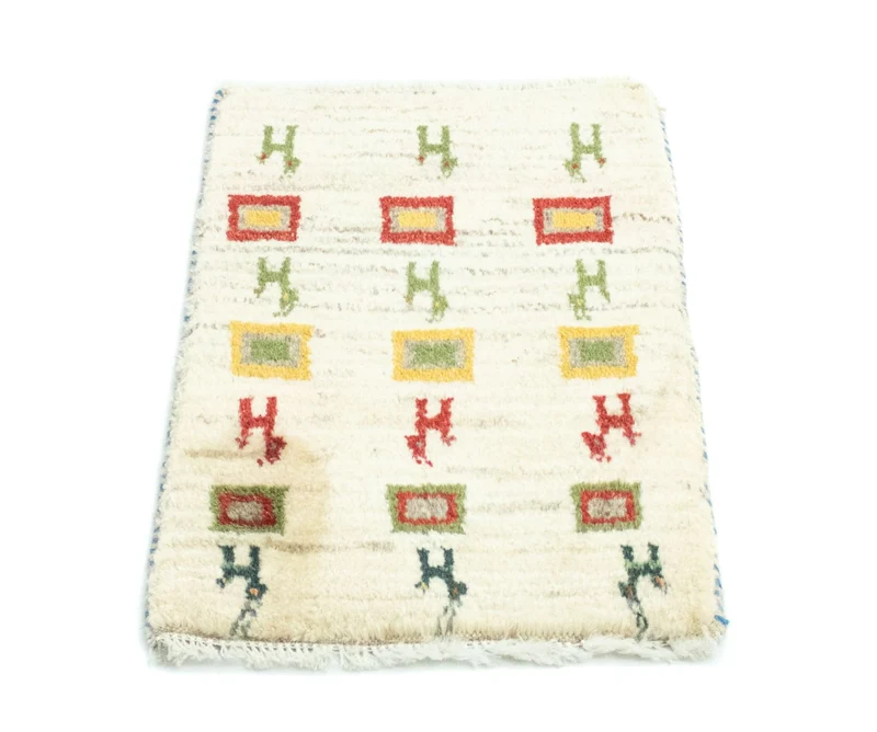 Gabbeh Persisch Teppich 40x60cm - Perserteppich Wollteppich - mehrfarbig