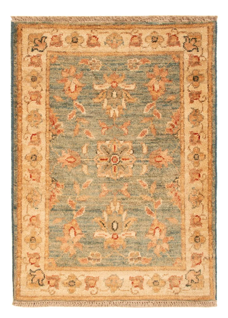 Ziegler Teppich 52x71cm - Orientteppich - türkis