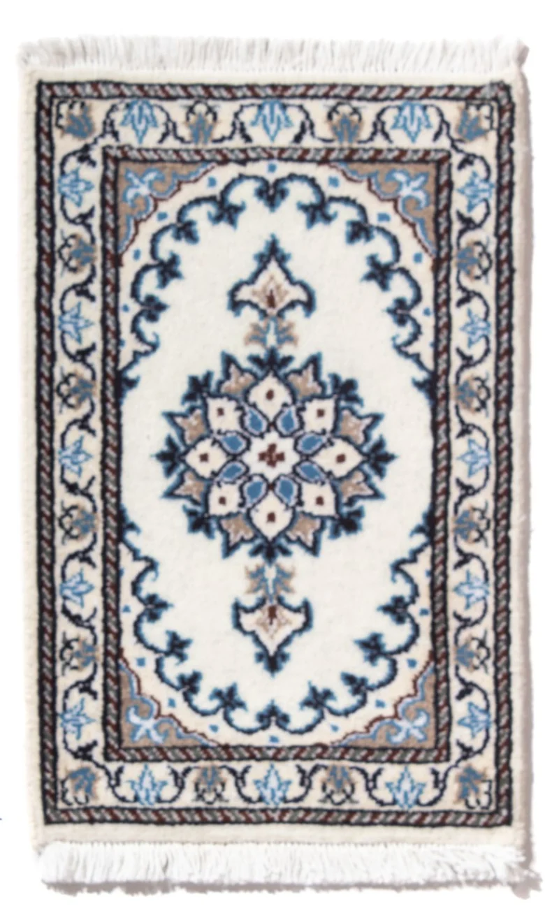Nain - 12La Teppich 40x60cm - Perserteppich - hellblau