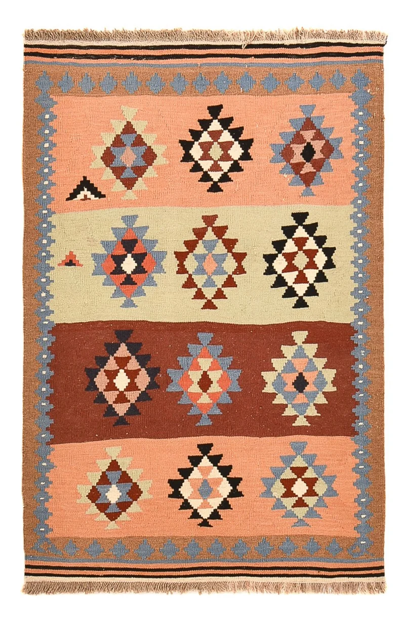 Kelim Fars Teppich 100x150cm - mehrfarbig