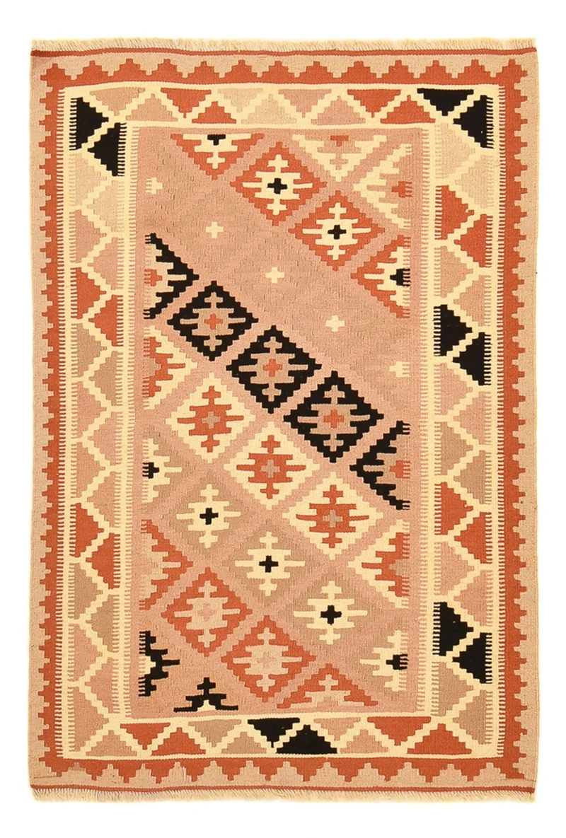 Kelim Fars Teppich 100x150cm - mehrfarbig