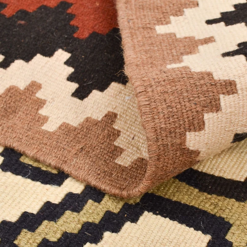 Kelim Fars Teppich 100x146cm - mehrfarbig