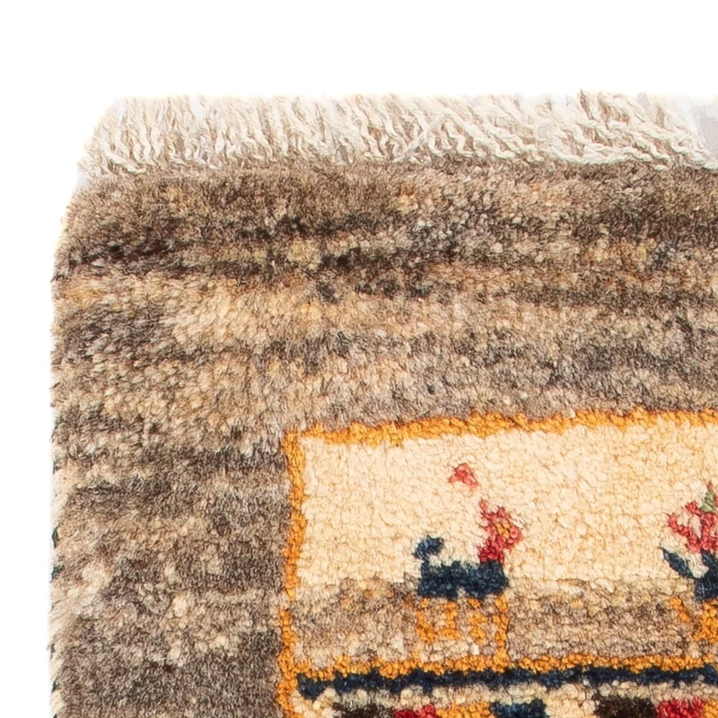 Gabbeh Persisch Teppich 40x60cm - Perserteppich Wollteppich - mehrfarbig