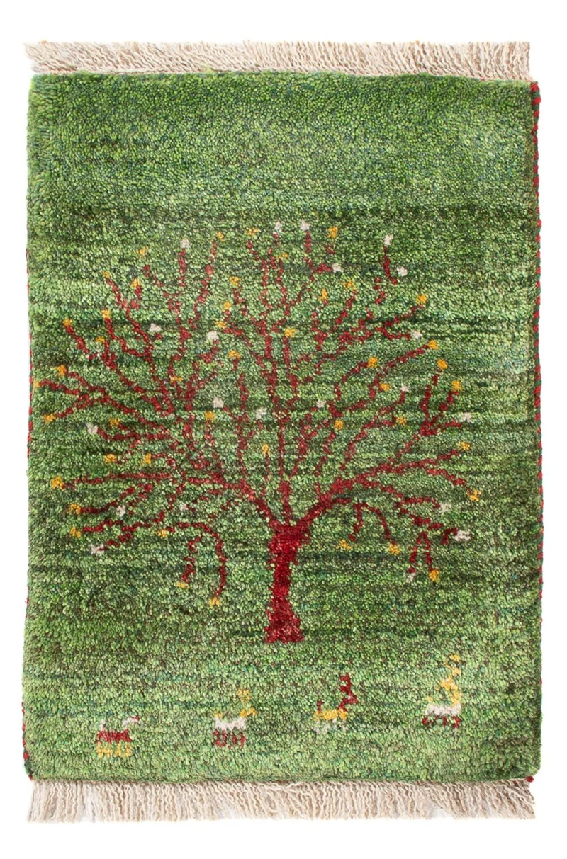 Gabbeh Persisch Teppich 40x60cm - Perserteppich Wollteppich - mehrfarbig