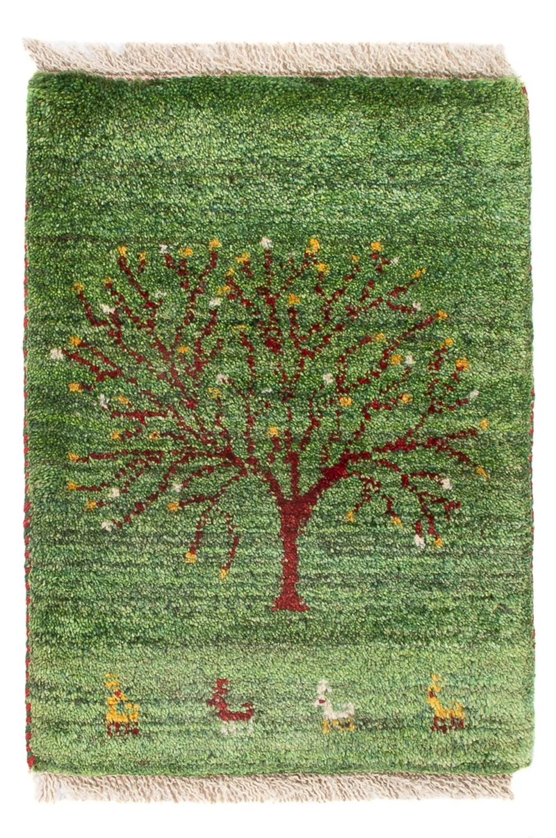 Gabbeh Persisch Teppich 40x60cm - Perserteppich Wollteppich - mehrfarbig
