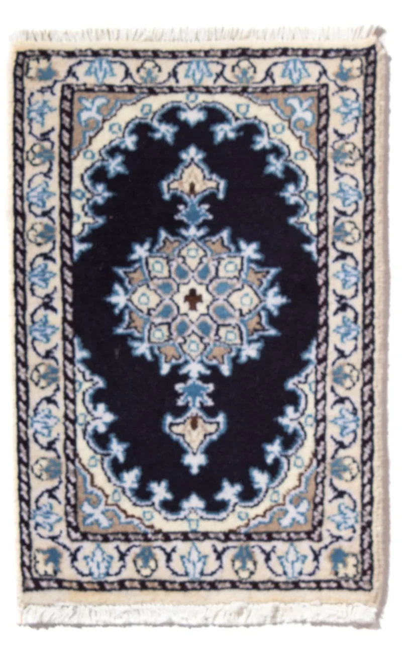 Nain - 12La Teppich 40x60cm - Perserteppich - dunkelblau