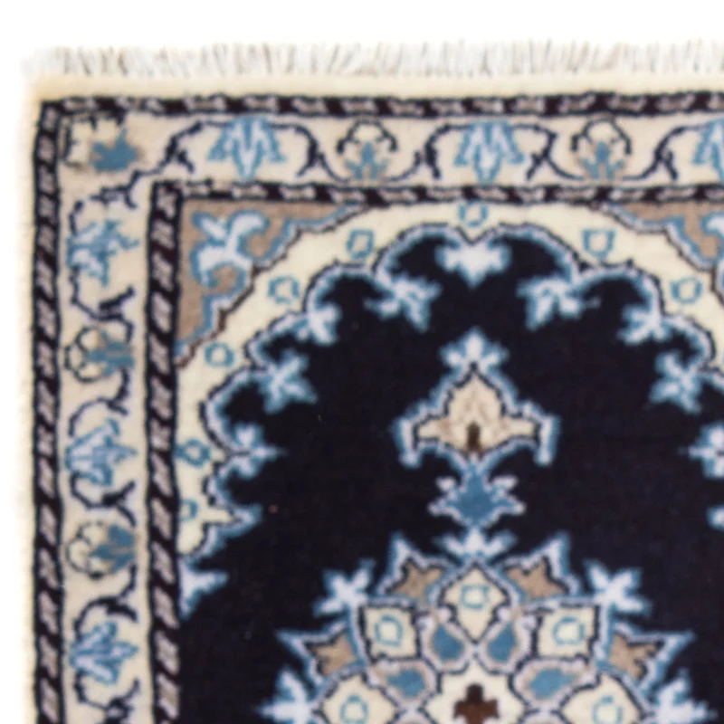 Nain - 12La Teppich 40x60cm - Perserteppich - dunkelblau