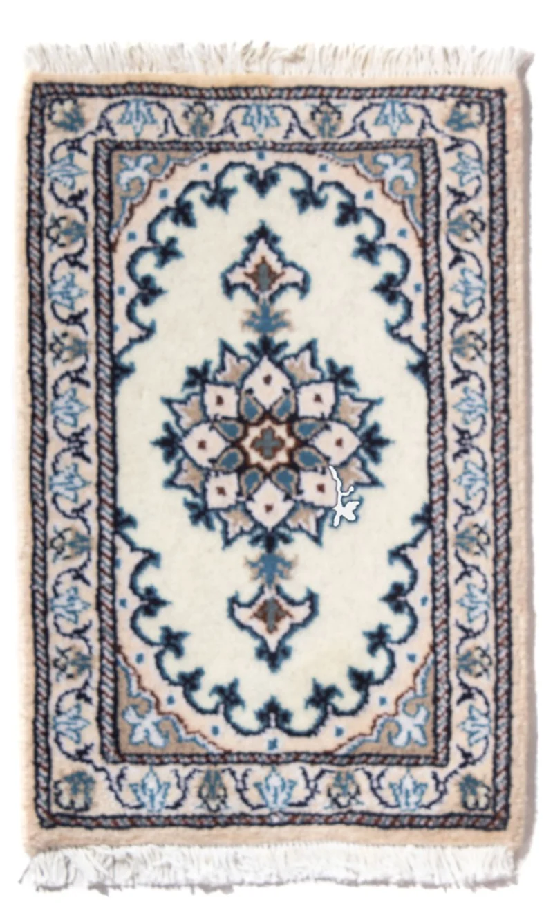 Nain - 12La Teppich 40x60cm - Perserteppich - creme