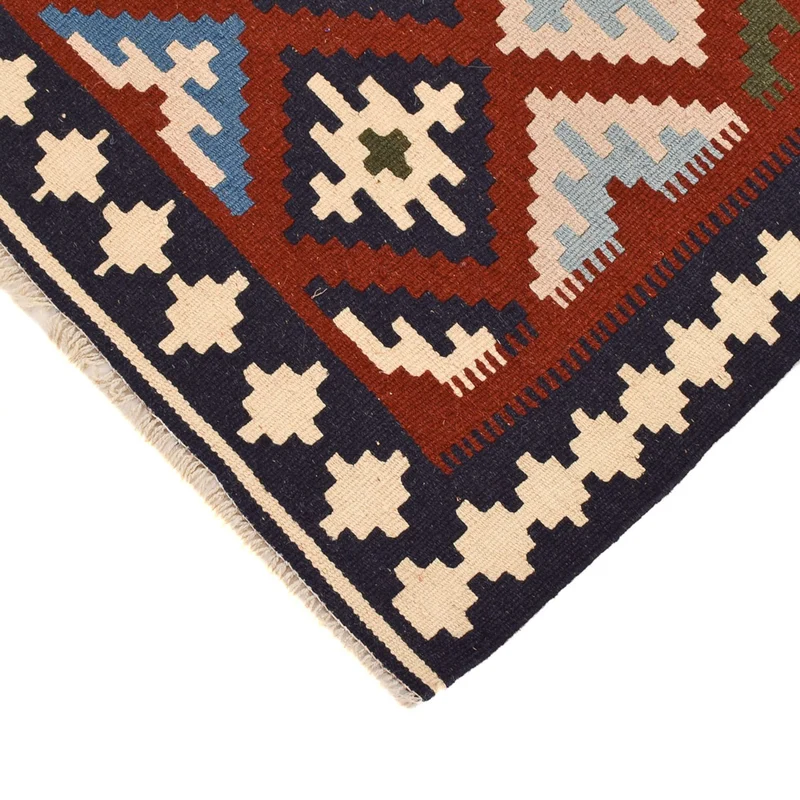 Kelim Fars Teppich 100x145cm - mehrfarbig