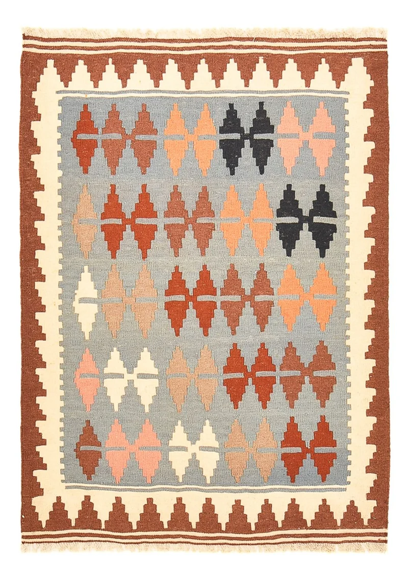 Kelim Fars Teppich 100x145cm - mehrfarbig