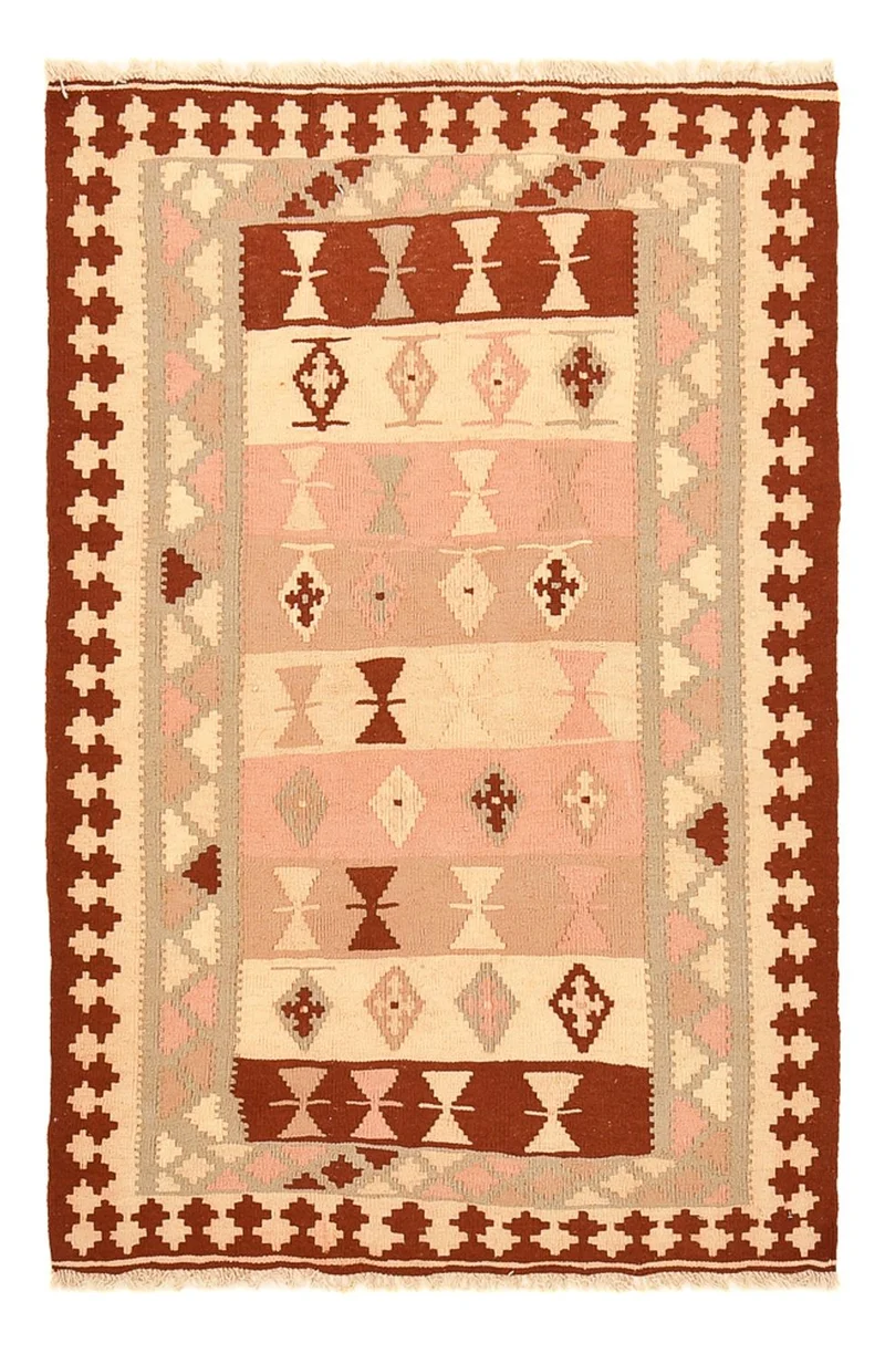 Kelim Fars Teppich 100x147cm - mehrfarbig