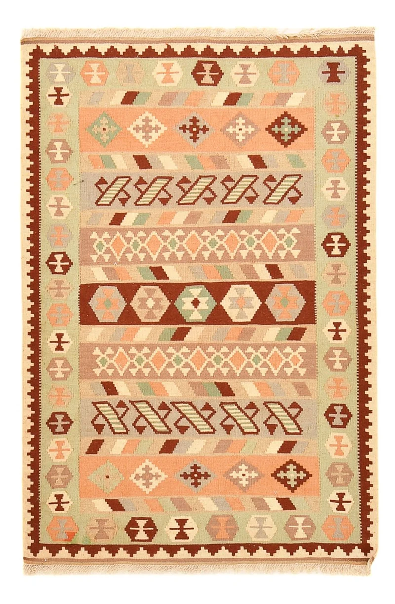 Kelim Fars Teppich 98x147cm - mehrfarbig