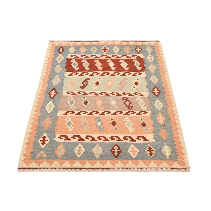 Kelim Fars Teppich 102x143cm - mehrfarbig
