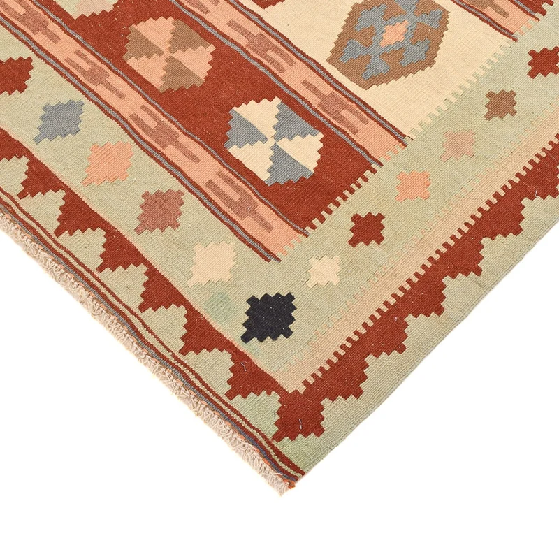 Kelim Fars Teppich 100x145cm - mehrfarbig