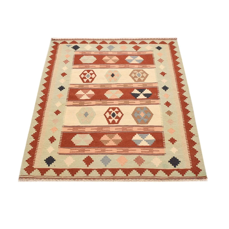 Kelim Fars Teppich 100x145cm - mehrfarbig